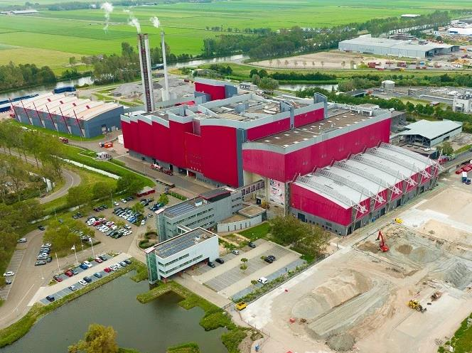 Aerial view of the HVC energy plant