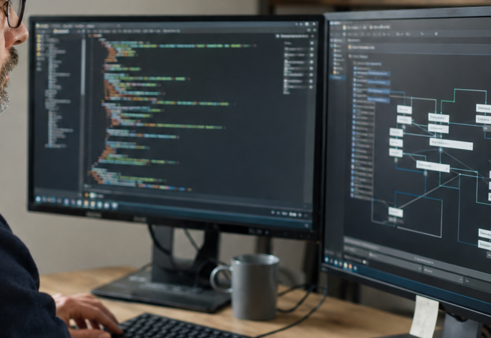 Integration flow on a monitor